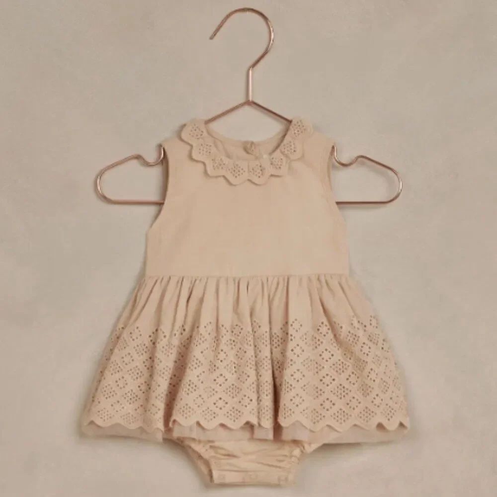 NWT! Noralee Georgia Romper Dress in Antique Size 3M